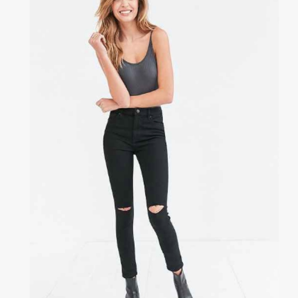 Urban Outfitters BDG Ripped Knee High Rise Jeans